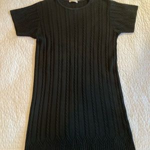 Joan Vass Cable Knit Sweater Dress.
